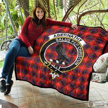 Abernathy Tartan Quilt with Family Crest