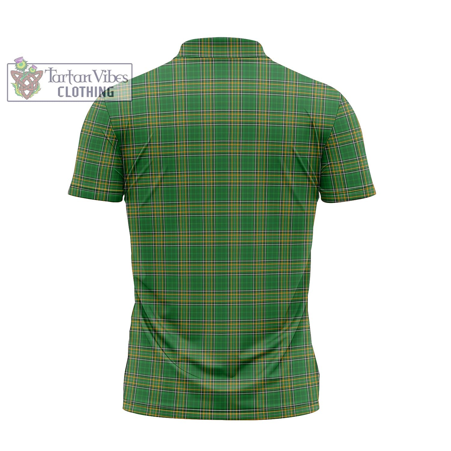 Tartan Vibes Clothing Abbott Ireland Clan Tartan Zipper Polo Shirt with Coat of Arms