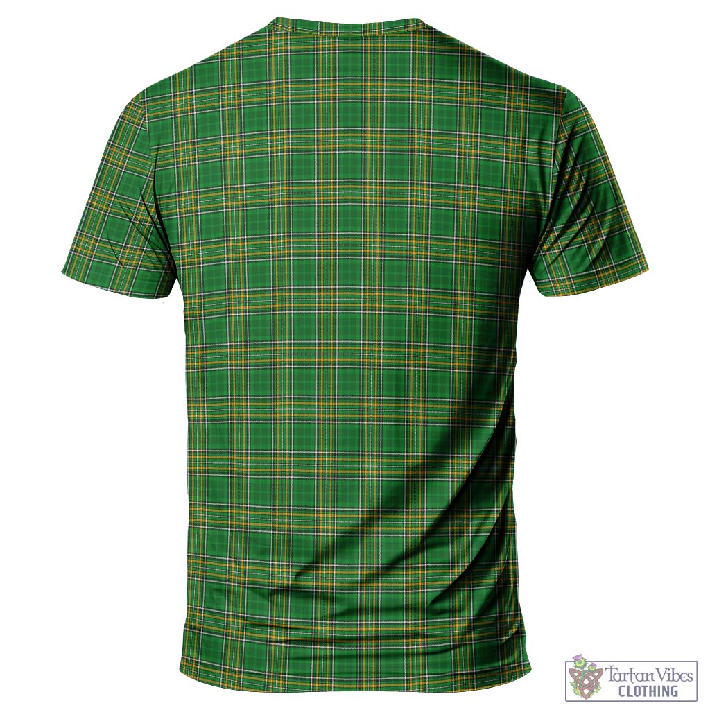 Tartan Vibes Clothing Abbott Ireland Clan Tartan T-Shirt with Family Seal