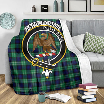 Abercrombie Tartan Blanket with Family Crest