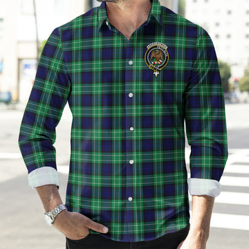 Abercrombie Tartan Long Sleeve Button Up Shirt with Family Crest