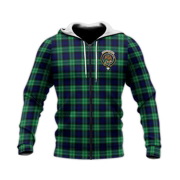 Abercrombie Tartan Knitted Hoodie with Family Crest