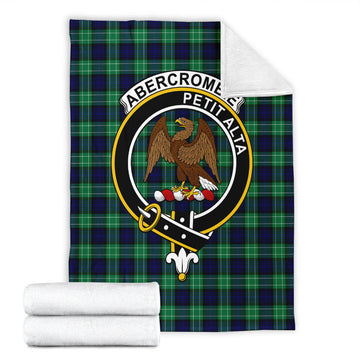 Abercrombie Tartan Blanket with Family Crest