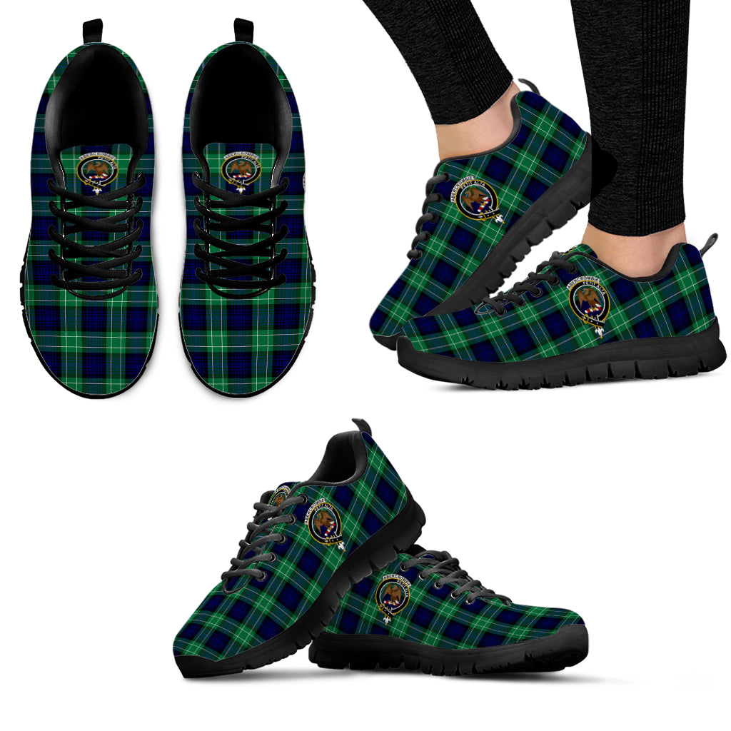Abercrombie Tartan Sneakers with Family Crest - Tartanvibesclothing