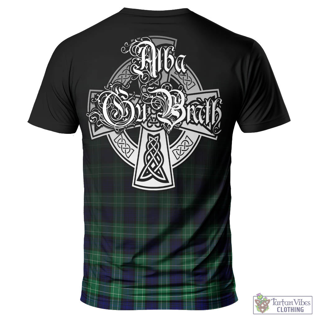 Tartan Vibes Clothing Abercrombie Tartan T-Shirt Featuring Alba Gu Brath Family Crest Celtic Inspired