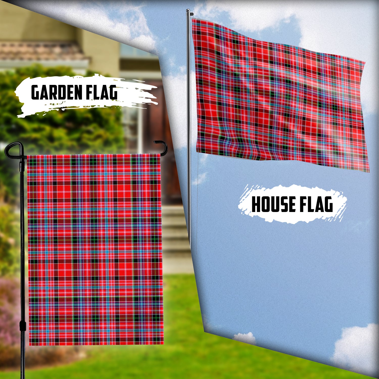 Aberdeen District Tartan Flag Garden Flag (Vertical) - Tartanvibesclothing