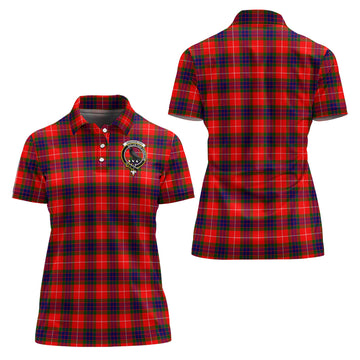 Abernethy Tartan Polo Shirt with Family Crest For Women