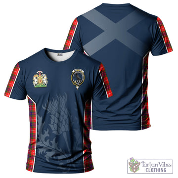 Abernethy Tartan T-Shirt with Family Crest and Scottish Thistle Vibes Sport Style