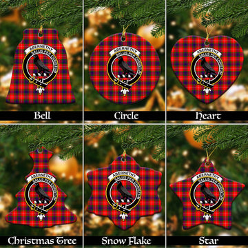 Abernethy Tartan Christmas Ornaments with Family Crest