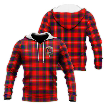 Abernethy Tartan Knitted Hoodie with Family Crest