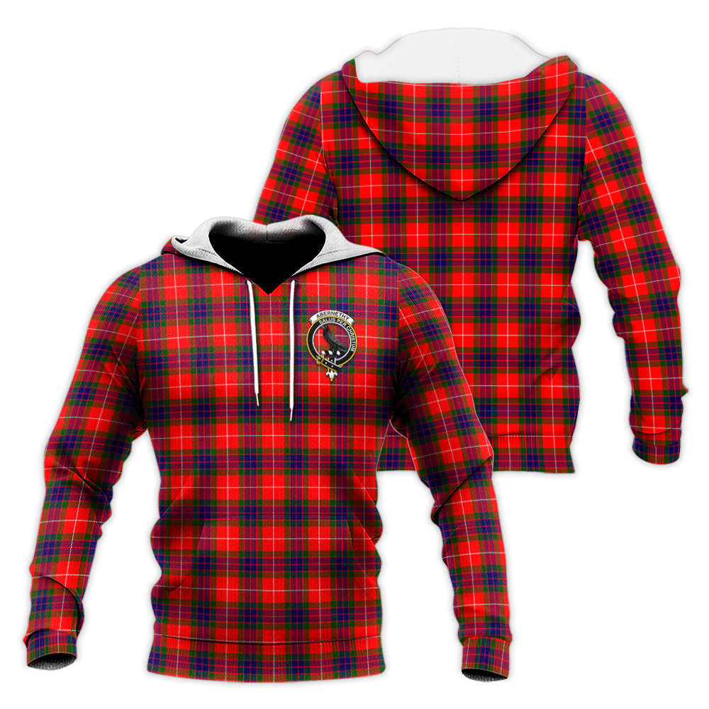 Abernethy Tartan Knitted Hoodie with Family Crest Unisex Knitted Hoodie - Tartanvibesclothing