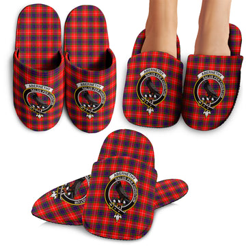 Abernethy Tartan Home Slippers with Family Crest