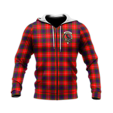 Abernethy Tartan Knitted Hoodie with Family Crest