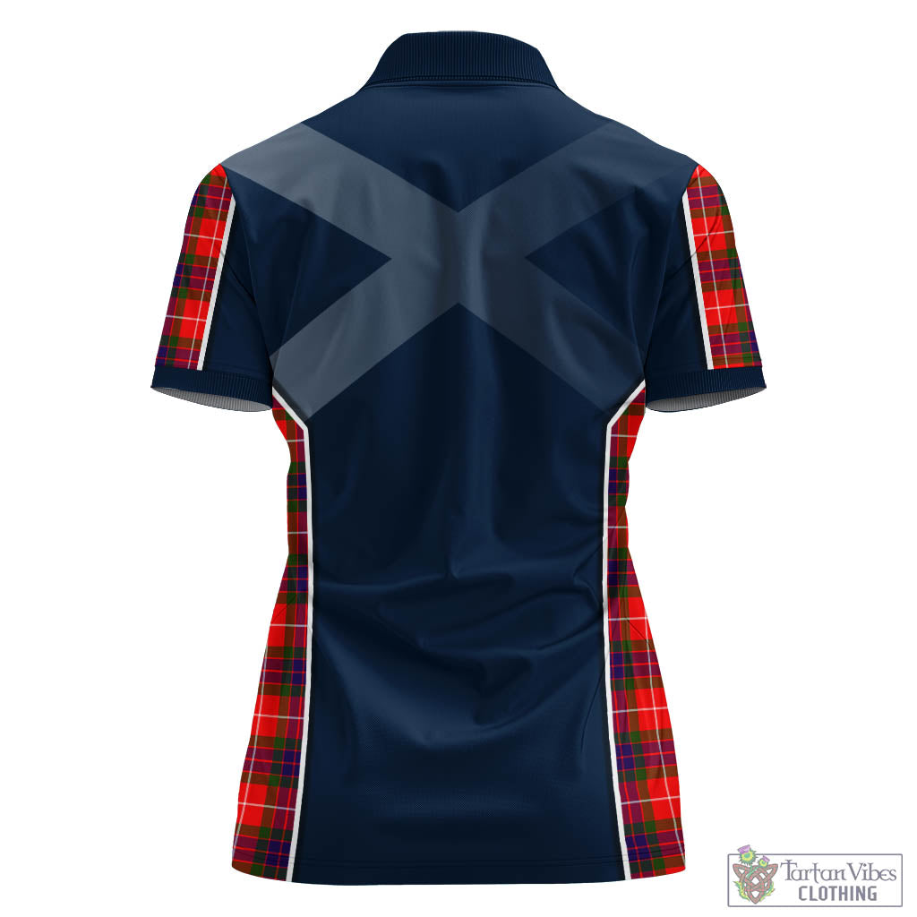 Tartan Vibes Clothing Abernethy Tartan Women's Polo Shirt with Family Crest and Scottish Thistle Vibes Sport Style