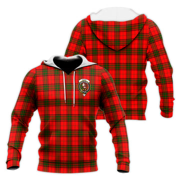 Adair Tartan Knitted Hoodie with Family Crest