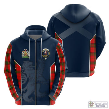 Adair Tartan Hoodie with Family Crest and Lion Rampant Vibes Sport Style