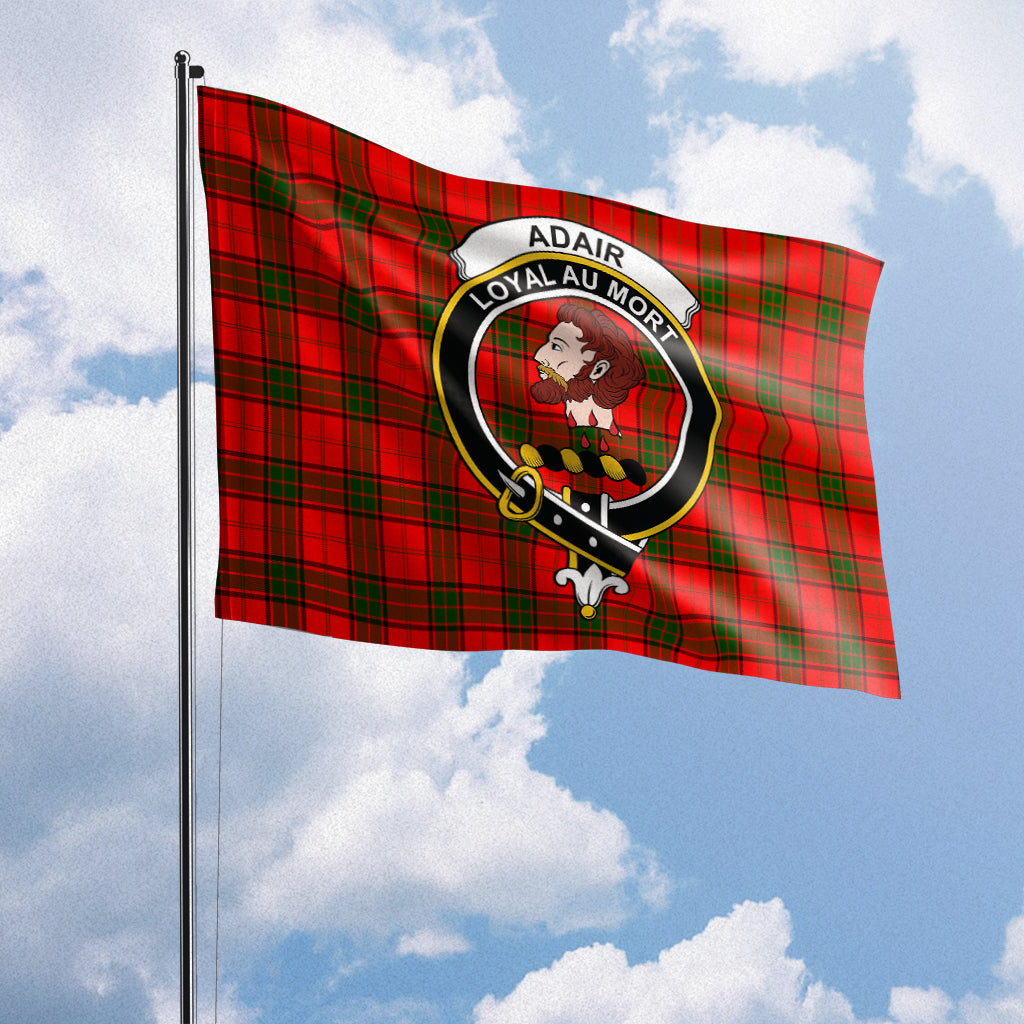 Adair Tartan Flag with Family Crest House Flag (Horizontal) - Tartanvibesclothing