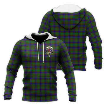 Adam Tartan Knitted Hoodie with Family Crest