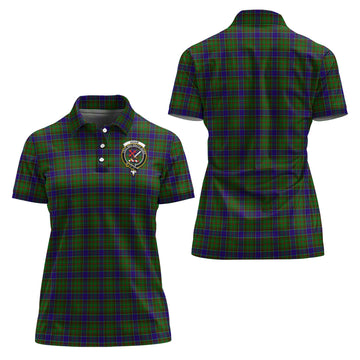 Adam Tartan Polo Shirt with Family Crest For Women