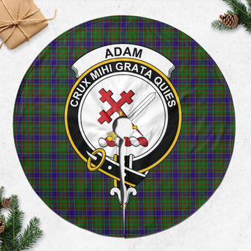 Adam Tartan Christmas Tree Skirt with Family Crest