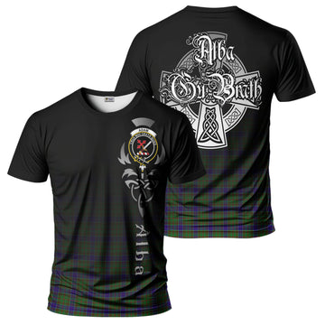 Adam Tartan T-Shirt Featuring Alba Gu Brath Family Crest Celtic Inspired