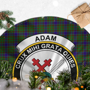 Adam Tartan Christmas Tree Skirt with Family Crest