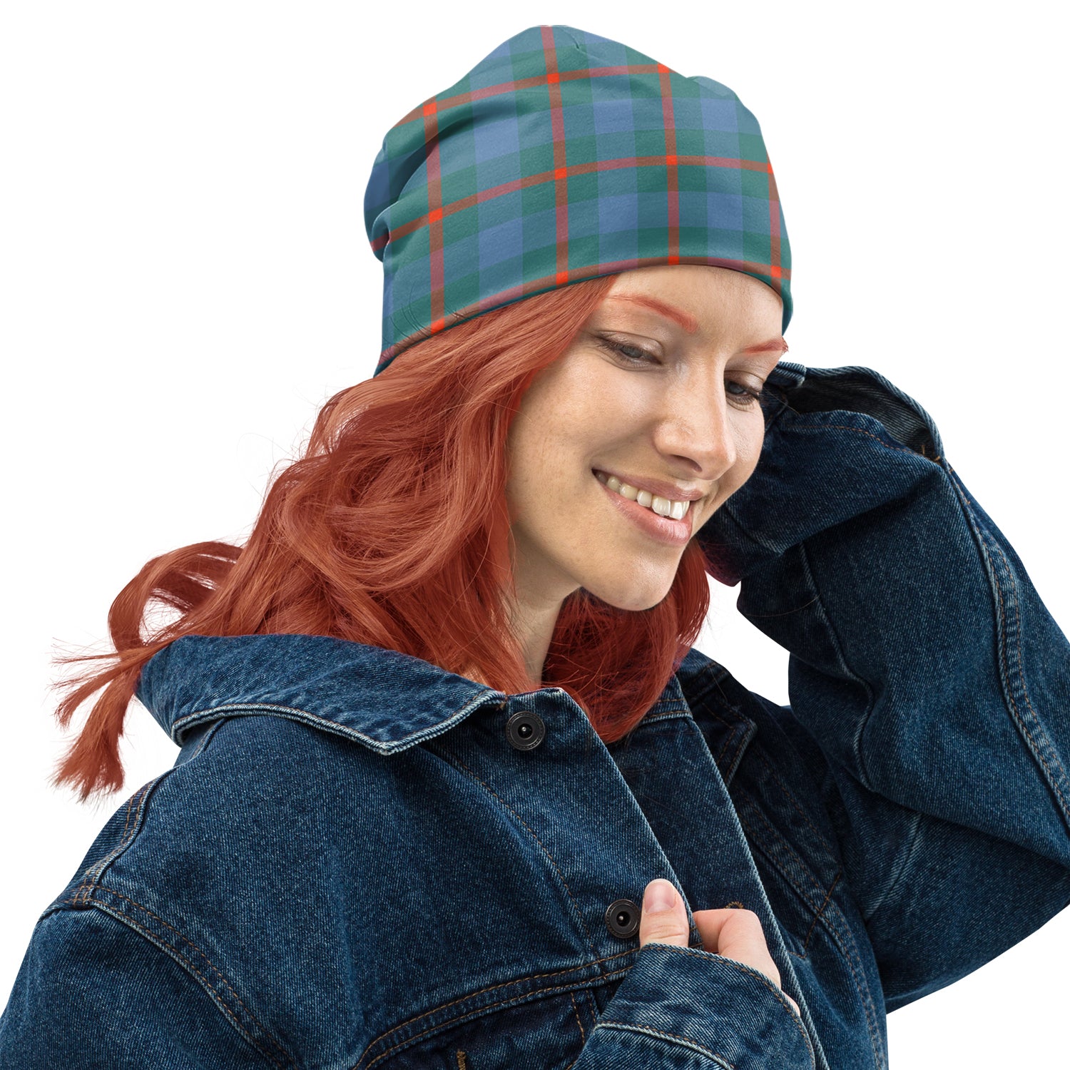 Agnew Ancient Tartan Beanies Hat One Size 22 inches 15.5 inches - Tartanvibesclothing