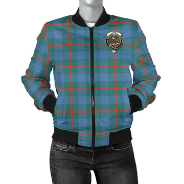 Agnew Ancient Tartan Bomber Jacket with Family Crest