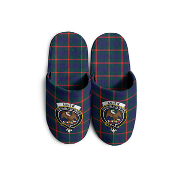 Agnew Modern Tartan Home Slippers with Family Crest