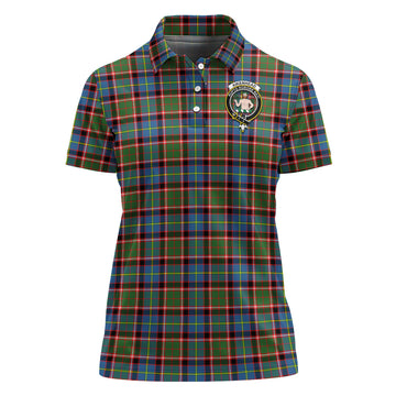 Aikenhead Tartan Polo Shirt with Family Crest For Women