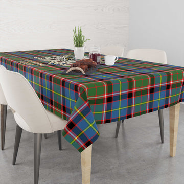 Aikenhead Tartan Tablecloth with Clan Crest and the Golden Sword of Courageous Legacy