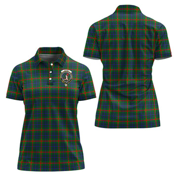 Aiton Tartan Polo Shirt with Family Crest For Women