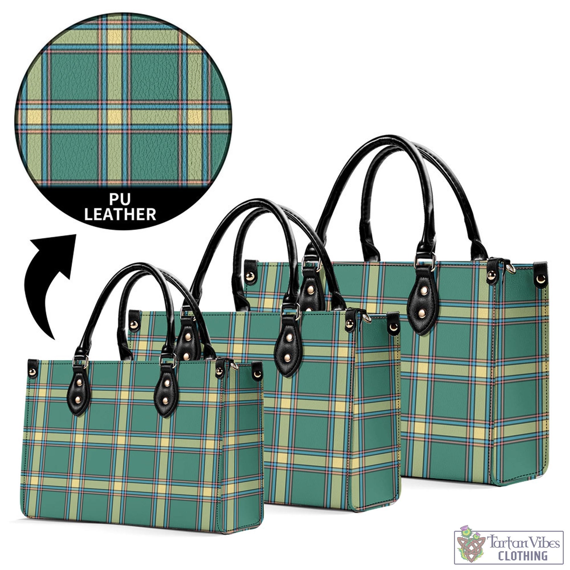Tartan Vibes Clothing Alberta Province Canada Tartan Luxury Leather Handbags