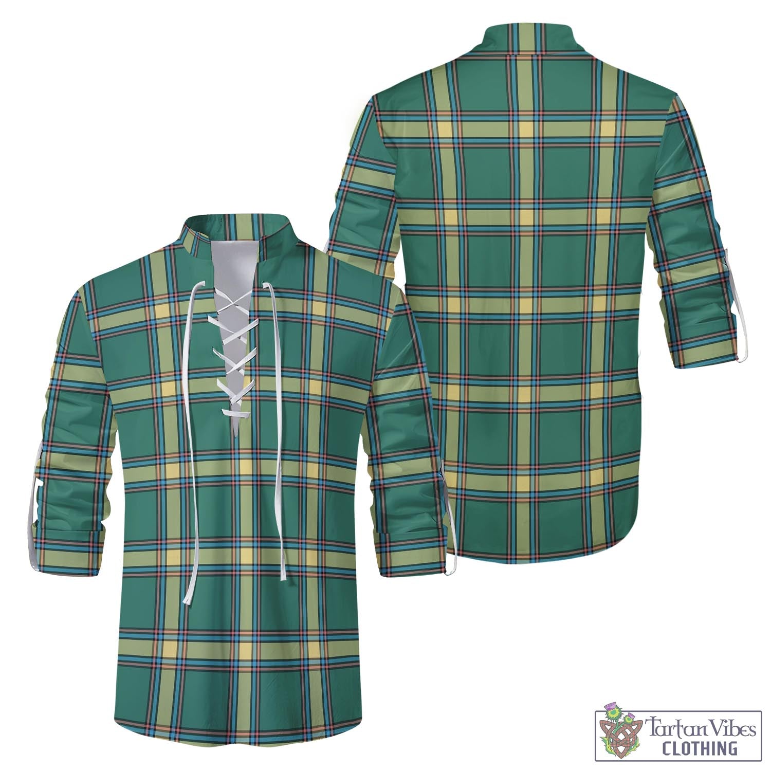 Tartan Vibes Clothing Alberta Province Canada Tartan Men's Scottish Traditional Jacobite Ghillie Kilt Shirt