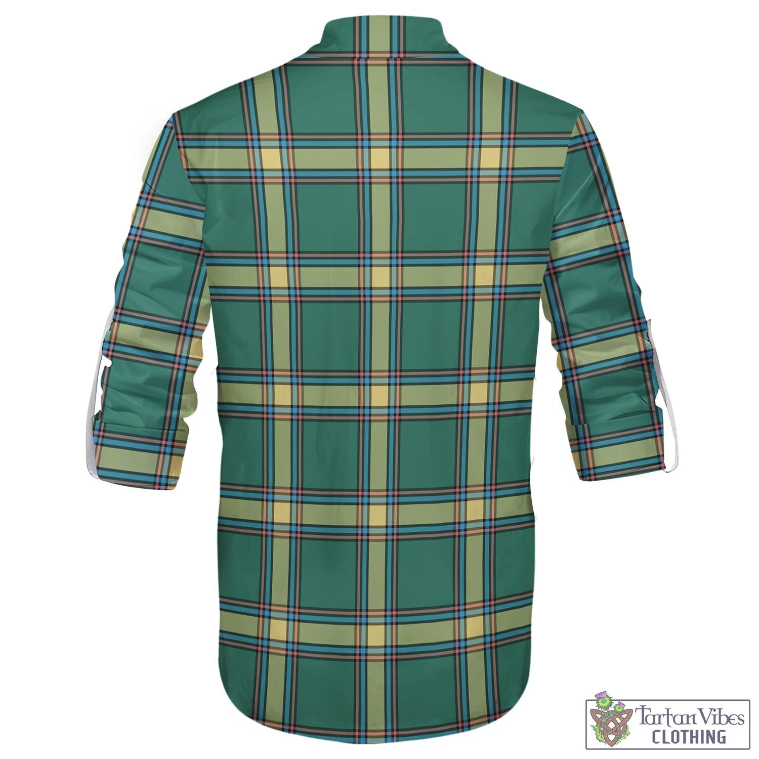 Tartan Vibes Clothing Alberta Province Canada Tartan Men's Scottish Traditional Jacobite Ghillie Kilt Shirt
