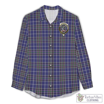Alexander of Menstry Tartan Womens Casual Shirt with Family Crest
