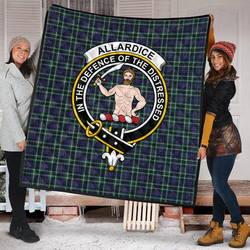 Allardice Tartan Quilt with Family Crest