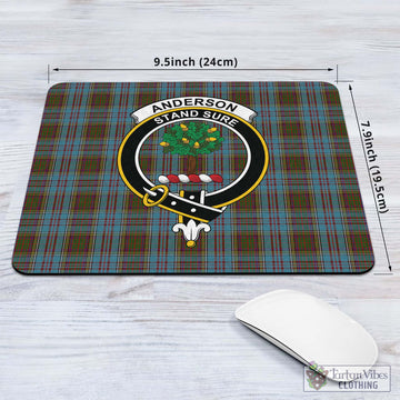 Anderson Tartan Mouse Pad with Family Crest