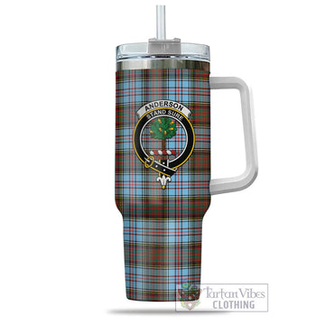 Anderson Ancient Tartan and Family Crest Tumbler with Handle