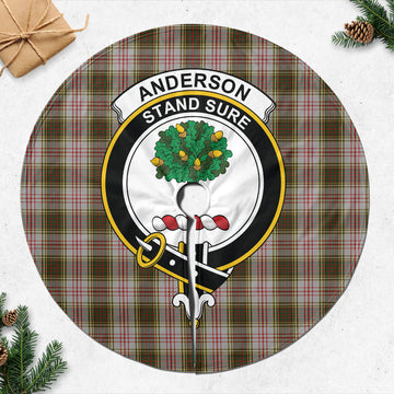 Anderson Dress Tartan Christmas Tree Skirt with Family Crest