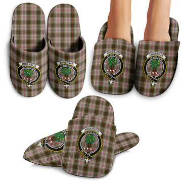 Anderson Dress Tartan Home Slippers with Family Crest