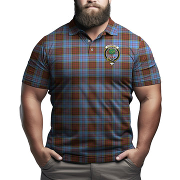 Anderson Modern Tartan Men's Polo Shirt with Family Crest