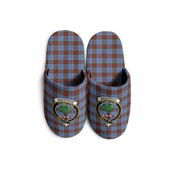 Anderson Modern Tartan Home Slippers with Family Crest