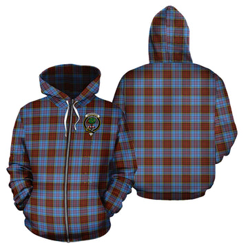 Anderson Modern Tartan Hoodie with Family Crest