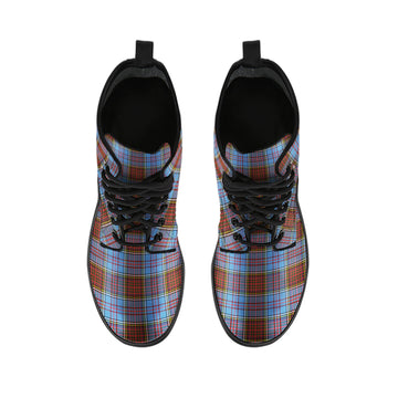 Anderson Modern Tartan Leather Boots