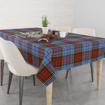Anderson Modern Tartan Tablecloth with Clan Crest and the Golden Sword of Courageous Legacy