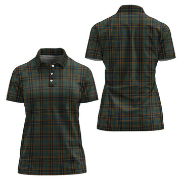 Antrim County Ireland Tartan Polo Shirt For Women