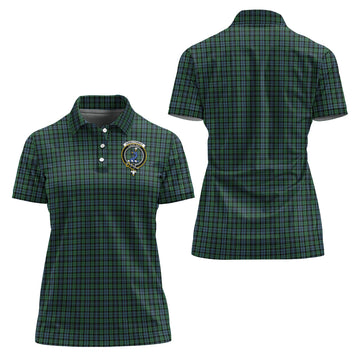 Arbuthnot Tartan Polo Shirt with Family Crest For Women