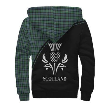 Arbuthnot Tartan Sherpa Hoodie with Family Crest Curve Style