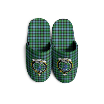 Arbuthnot Ancient Tartan Home Slippers with Family Crest